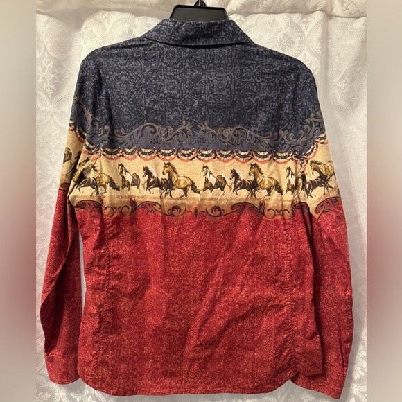 Bit & Bridle Western Shirt Button Down EUC - Picture 2 of 4